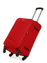 Load image into Gallery viewer, Unisex Red Solid Soft Sided Cabin Size Trolley Bag