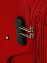 Load image into Gallery viewer, Unisex Red Solid Soft Sided Cabin Size Trolley Bag