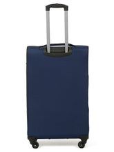 Load image into Gallery viewer, Unisex Blue Textured Soft Sided Cabin Size Trolley Bag