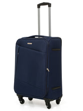Load image into Gallery viewer, Unisex Blue Solid Soft Sided Cabin Size Trolley Bag
