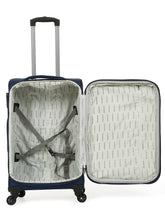 Load image into Gallery viewer, Unisex Blue Solid Soft Sided Cabin Size Trolley Bag