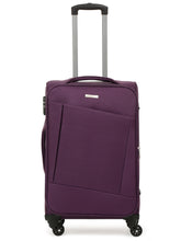 Load image into Gallery viewer, Unisex Purple Solid Soft Sided Trolley Bag