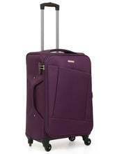 Load image into Gallery viewer, Unisex Purple Solid Soft Sided Trolley Bag