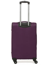 Load image into Gallery viewer, Unisex Purple Solid Soft Sided Trolley Bag