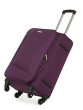 Load image into Gallery viewer, Unisex Purple Solid Soft Sided Trolley Bag