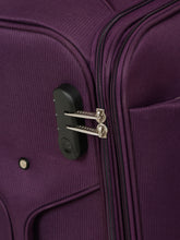 Load image into Gallery viewer, Unisex Purple Solid Soft Sided Trolley Bag