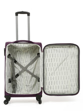 Load image into Gallery viewer, Unisex Purple Solid Soft Sided Trolley Bag