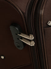 Load image into Gallery viewer, Unisex Brown Solid Soft Sided Large Size Check-In Trolley Bag