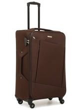 Load image into Gallery viewer, Unisex Brown Solid Soft Sided Large Size Check-In Trolley Bag