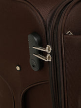 Load image into Gallery viewer, Unisex Brown Solid Soft Sided Cabin Size Trolley Bag