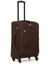 Load image into Gallery viewer, Unisex Brown Solid Soft Sided Cabin Size Trolley Bag