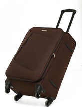 Load image into Gallery viewer, Unisex Brown Solid Soft Sided Cabin Size Trolley Bag