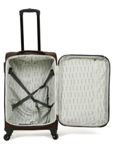 Load image into Gallery viewer, Unisex Brown Solid Soft Sided Cabin Size Trolley Bag
