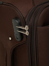 Load image into Gallery viewer, Unisex Brown Solid Soft Sided Cabin Size Trolley Bag