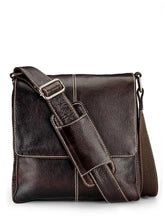 Load image into Gallery viewer, Teakwood Genuine Unisex Brown Genuine Leather Messenger Bag - Clearance sale
