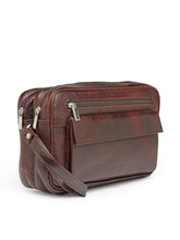 Load image into Gallery viewer, Genuine Leather Toiletry Bag (Brown)
