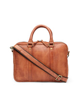 Load image into Gallery viewer, Teakwood Leather Unisex Laptop Bag - Tan