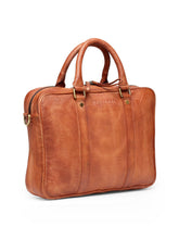 Load image into Gallery viewer, Teakwood Leather Unisex Laptop Bag - Tan