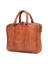 Load image into Gallery viewer, Teakwood Leather Unisex Laptop Bag - Tan