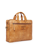 Load image into Gallery viewer, Teakwood Genuine Leather Laptop Bag - Tan