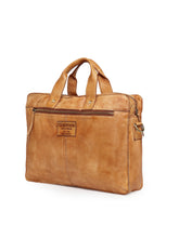 Load image into Gallery viewer, Teakwood Genuine Leather Laptop Bag - Tan