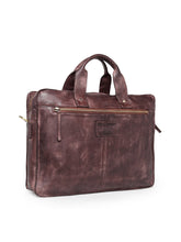 Load image into Gallery viewer, Teakwood Genuine Leather Laptop Bag - Brown