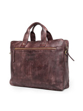 Load image into Gallery viewer, Teakwood Genuine Leather Laptop Bag - Brown