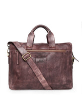 Load image into Gallery viewer, Teakwood Genuine Leather Laptop Bag - Brown