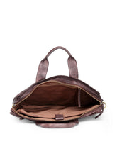 Load image into Gallery viewer, Teakwood Genuine Leather Laptop Bag - Brown