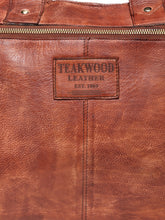 Load image into Gallery viewer, Teakwood Genuine Leather Laptop Bag - Brown