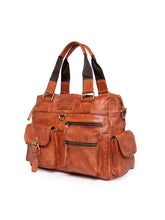 Load image into Gallery viewer, Teakwood Genuine Leather Laptop Bag - Tan