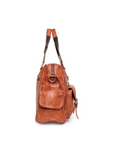 Load image into Gallery viewer, Teakwood Genuine Leather Laptop Bag - Tan
