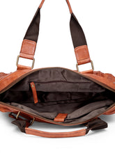 Load image into Gallery viewer, Teakwood Genuine Leather Laptop Bag - Tan