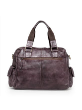 Load image into Gallery viewer, Teakwood Genuine Leather Laptop Bag - Brown