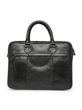 Load image into Gallery viewer, Teakwood Genuine Leather Laptop Bag - Black