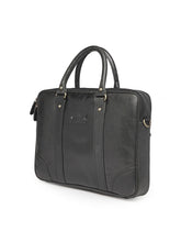 Load image into Gallery viewer, Teakwood Genuine Leather Laptop Bag - Black