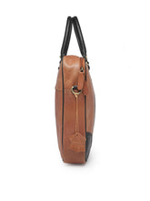 Load image into Gallery viewer, Teakwood Genuine Leather Laptop Bag - Tan