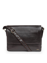 Load image into Gallery viewer, Teakwood Genuine Leather Laptop Bag - Brown