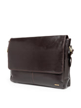 Load image into Gallery viewer, Teakwood Genuine Leather Laptop Bag - Brown