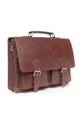 Load image into Gallery viewer, Teakwood Genuine Leather Laptop Bag - Tan