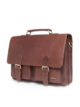 Load image into Gallery viewer, Teakwood Genuine Leather Laptop Bag - Tan
