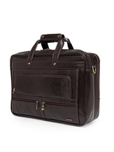 Load image into Gallery viewer, Teakwood Genuine Leather Laptop Bag - Brown