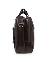 Load image into Gallery viewer, Teakwood Genuine Leather Laptop Bag - Brown