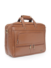 Load image into Gallery viewer, Teakwood Genuine Leather Laptop Bag - Tan