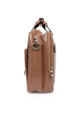 Load image into Gallery viewer, Teakwood Genuine Leather Laptop Bag - Tan