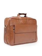 Load image into Gallery viewer, Teakwood Genuine Leather Laptop Bag - Tan