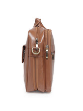 Load image into Gallery viewer, Teakwood Genuine Leather Laptop Bag - Tan