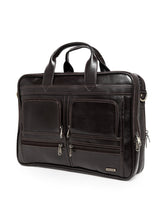 Load image into Gallery viewer, Teakwood Genuine Leather Laptop Bag - Brown