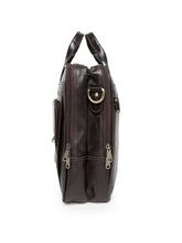 Load image into Gallery viewer, Teakwood Genuine Leather Laptop Bag - Brown