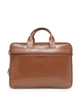 Load image into Gallery viewer, Teakwood Genuine Leather Laptop Bag - Tan